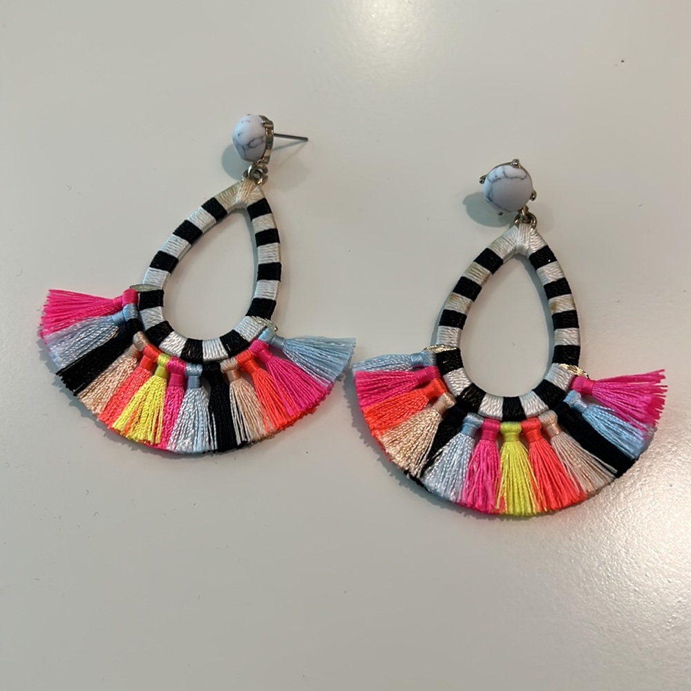 Bauble bar multi color statement earrings